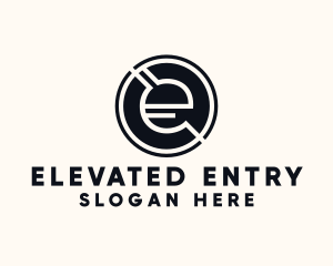 Modern Letter E logo design