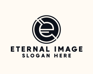 Modern Letter E logo design