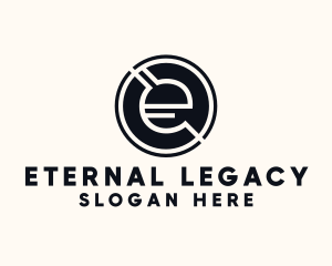 Modern Letter E logo design