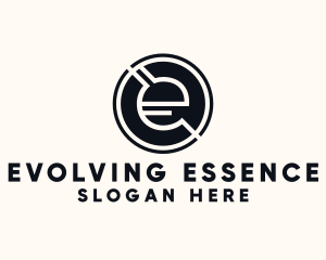 Modern Letter E logo design