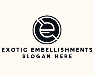 Modern Letter E logo design