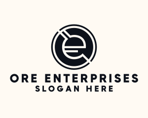 Modern Letter E logo design