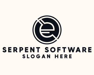 Modern Letter E logo design