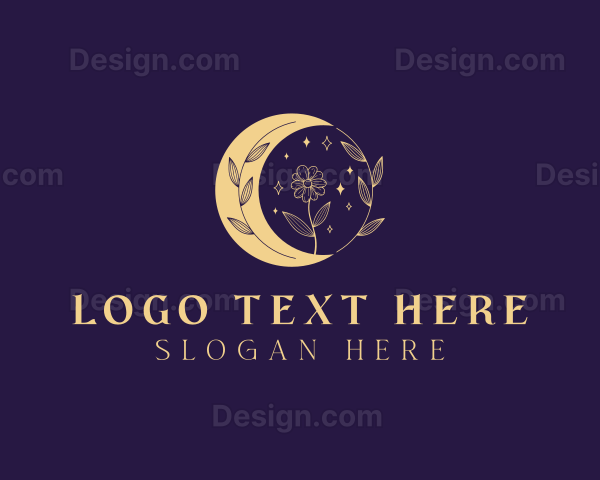 Floral Bohemian Moon Logo