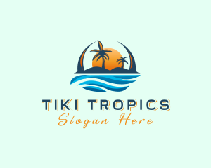 Tropical Island Waves logo design