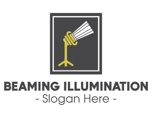 Spotlight Beam Pillar logo design