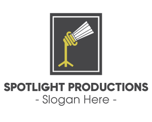Spotlight Beam Pillar logo design