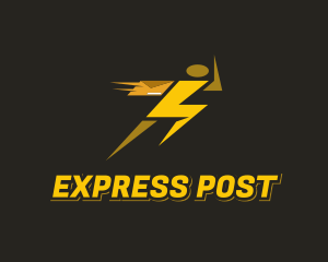 Lightning Fast Delivery Man logo design