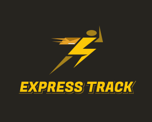 Lightning Fast Delivery Man logo design