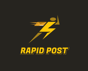 Lightning Fast Delivery Man logo design