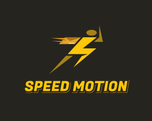 Lightning Fast Delivery Man logo design