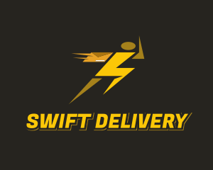 Lightning Fast Delivery Man logo design