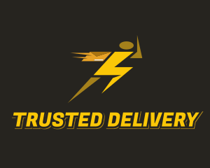 Lightning Fast Delivery Man logo design