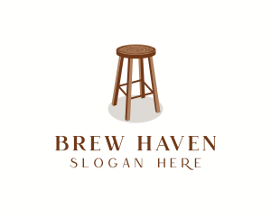 Wood Chair Stool Logo