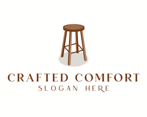 Wood Chair Stool logo design