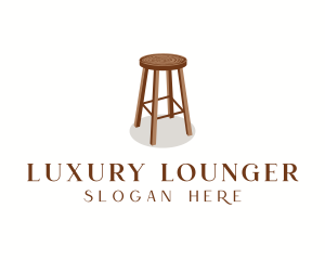 Wood Chair Stool logo design