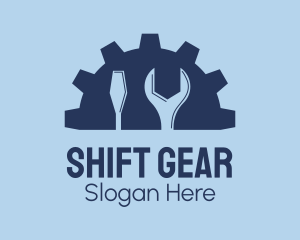 Blue Gear Tools logo design