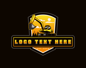 Excavator Construction Equipment  Logo