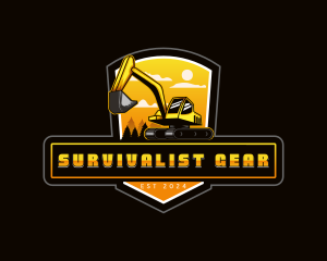 Excavator Construction Equipment  logo design