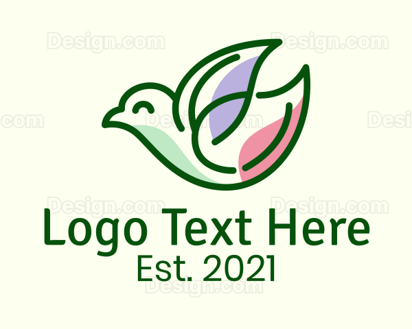 Leaf Wing Bird Logo