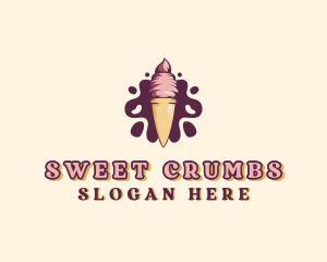 Ice Cream Sundae Dessert  logo design