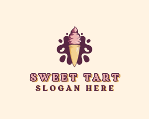 Ice Cream Sundae Dessert  logo design