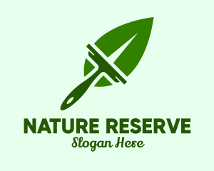 Natural Leaf Squeegee  logo design