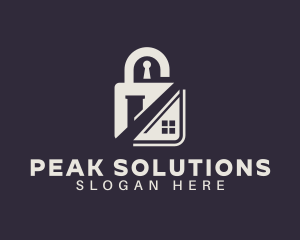 House Security Padlock Logo