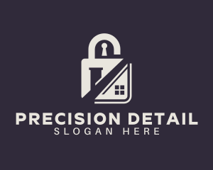 House Security Padlock Logo