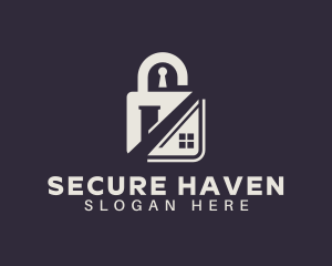 House Security Padlock logo design