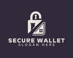 House Security Padlock logo design