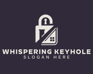 House Security Padlock logo design