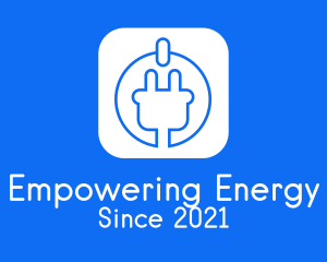 Power Plug Icon logo design