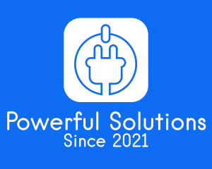 Power Plug Icon logo design