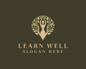 Organic Woman Tree Wellness logo design