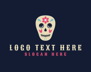 Floral Dia De Los Muertos  logo