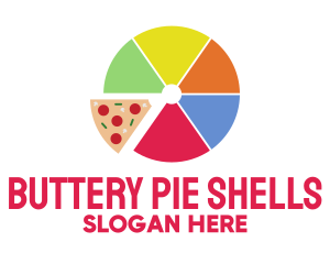 Pizza Slice Pie Chart logo design