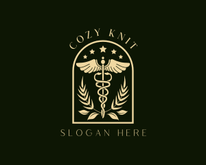 Medicine Caduceus Staff Logo