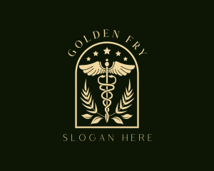 Medicine Caduceus Staff Logo