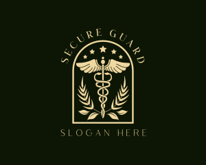 Medicine Caduceus Staff Logo