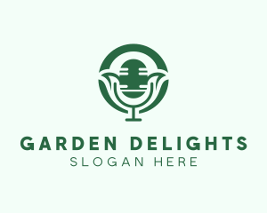 Plant Mic Gardener logo design