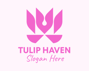 Floral Tulip Garden logo design