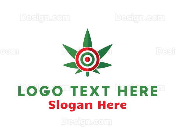 Cannabis Leaf Target Logo