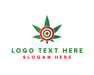 Cannabis Leaf Target Logo