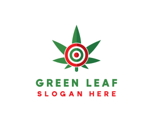 Cannabis Leaf Target logo design