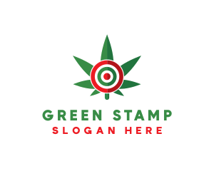 Cannabis Leaf Target logo design