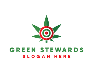 Cannabis Leaf Target logo design