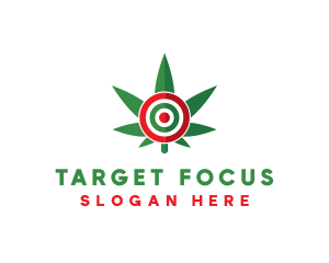 Cannabis Leaf Target logo design