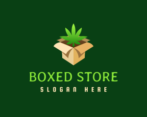 Marijuana Delivery Box logo design