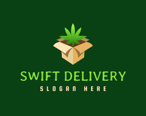 Marijuana Delivery Box logo design